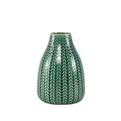 Vase céramique blanc motif épi H13.5  | Deco-Delight.com