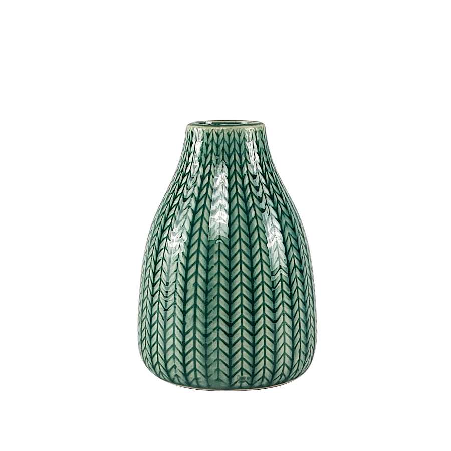 Vase céramique blanc motif épi H13.5 | Deco-Delight.com Vase céramique blanc motif épi H13.5 | Deco-Delight.com