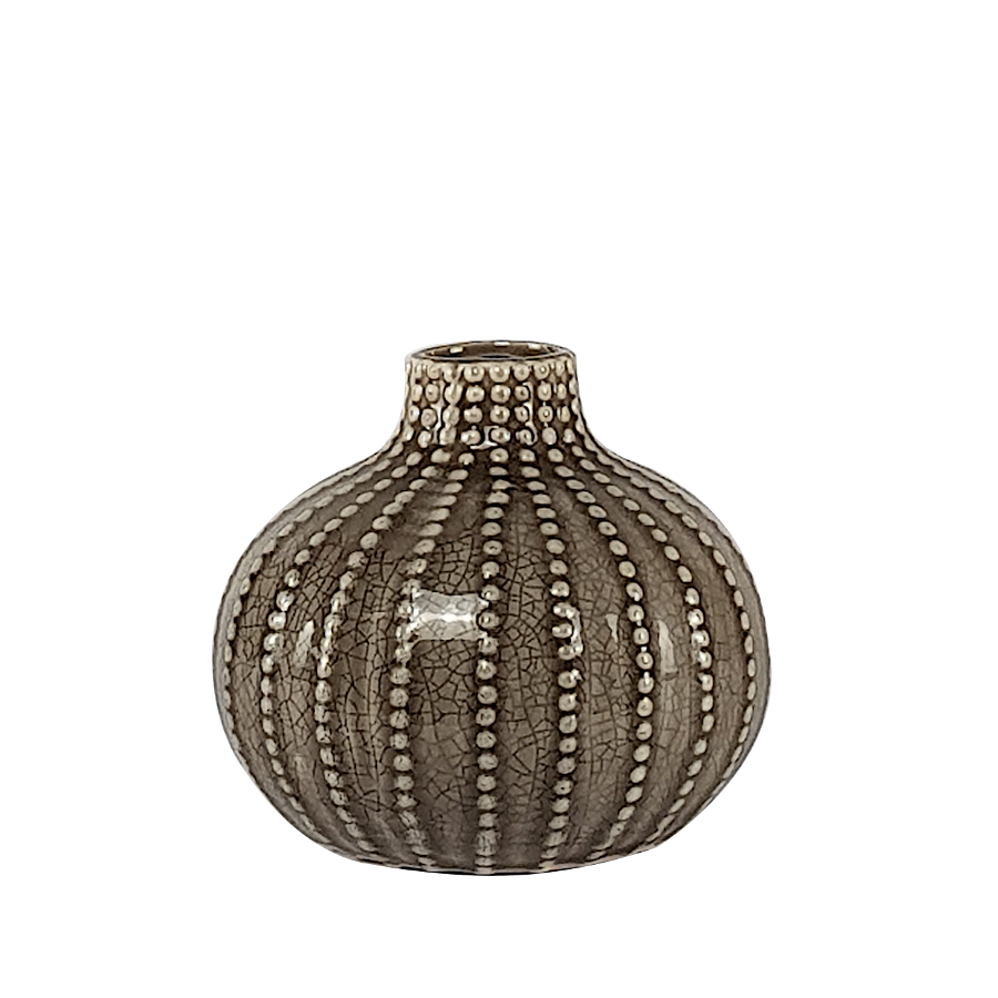 Vase boule oursin en céramique H12  | Deco-Delight.com