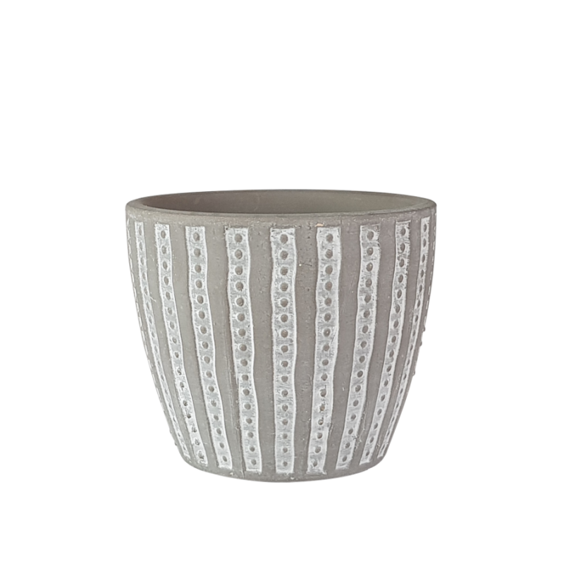 Cache-pot en céramique effet ciment  | Deco-Delight.com