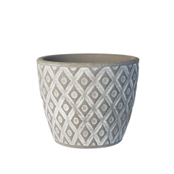 Cache-pot en céramique effet ciment  | Deco-Delight.com