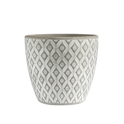 Cache-pot en céramique effet ciment  | Deco-Delight.com