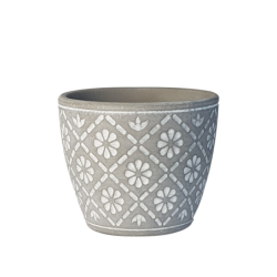 Cache-pot en céramique effet ciment  | Deco-Delight.com