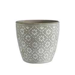Cache-pot en céramique effet ciment  | Deco-Delight.com