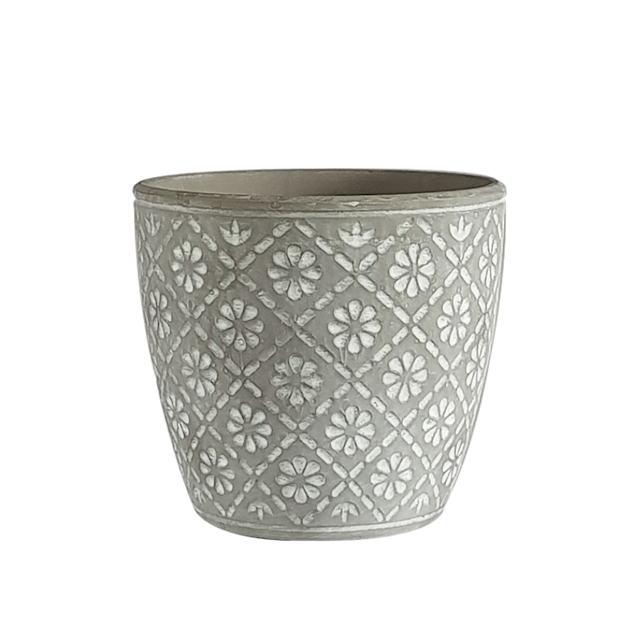 Cache-pot en céramique effet ciment | Deco-Delight.com Cache-pot en céramique effet ciment | Deco-Delight.com