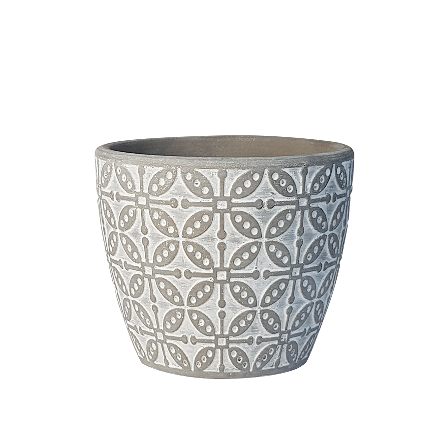 Cache-pot en céramique effet ciment  | Deco-Delight.com