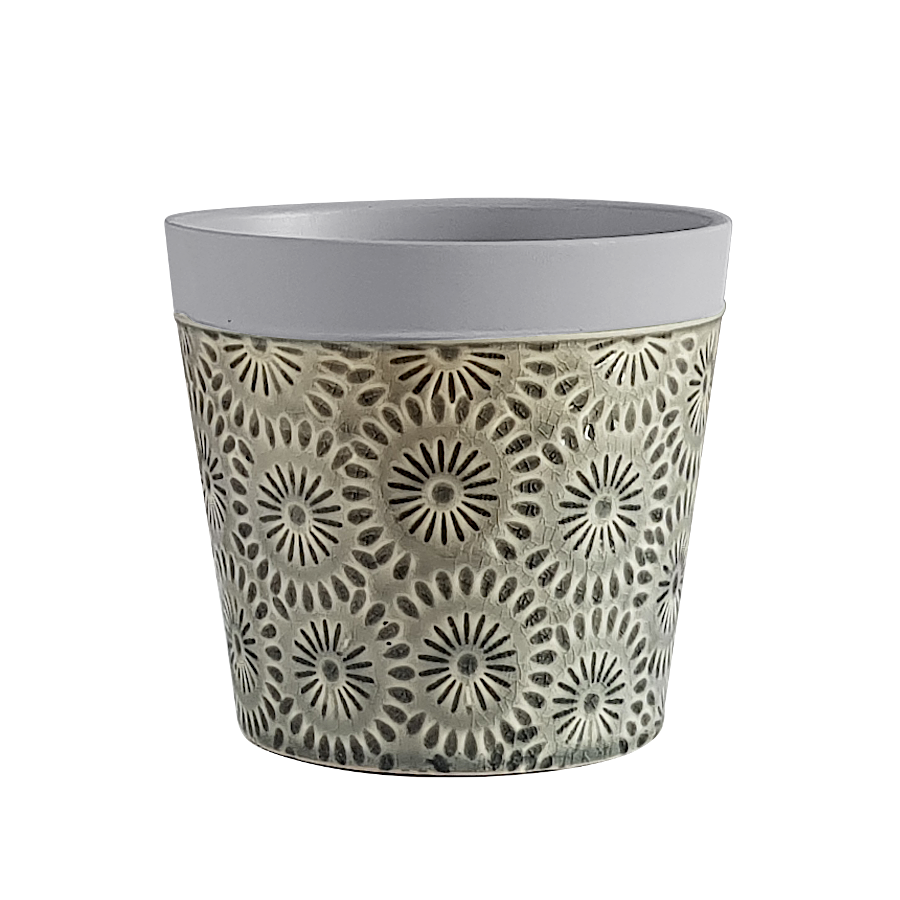 Cache-pot fleurs de pissenlit H12.5 | Deco-Delight.com Cache-pot fleurs de pissenlit H12.5 | Deco-Delight.com