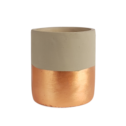 Pot bicolore ciment moderne H14.5  | Deco-Delight.com