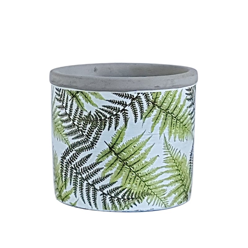 Pot en ciment motifs fougères déco  | Deco-Delight.com Pot en ciment motifs fougères déco  | Deco-Delight.com
