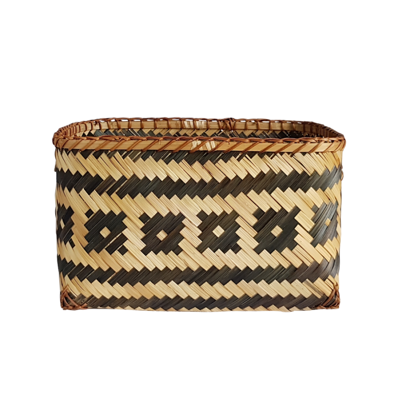 Panier bambou tressé noir naturel  | Deco-Delight.com