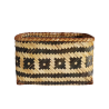 Panier bambou tressé noir naturel  | Deco-Delight.com