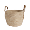 Panier rond fibre de maïs avec anses  | Deco-Delight.com