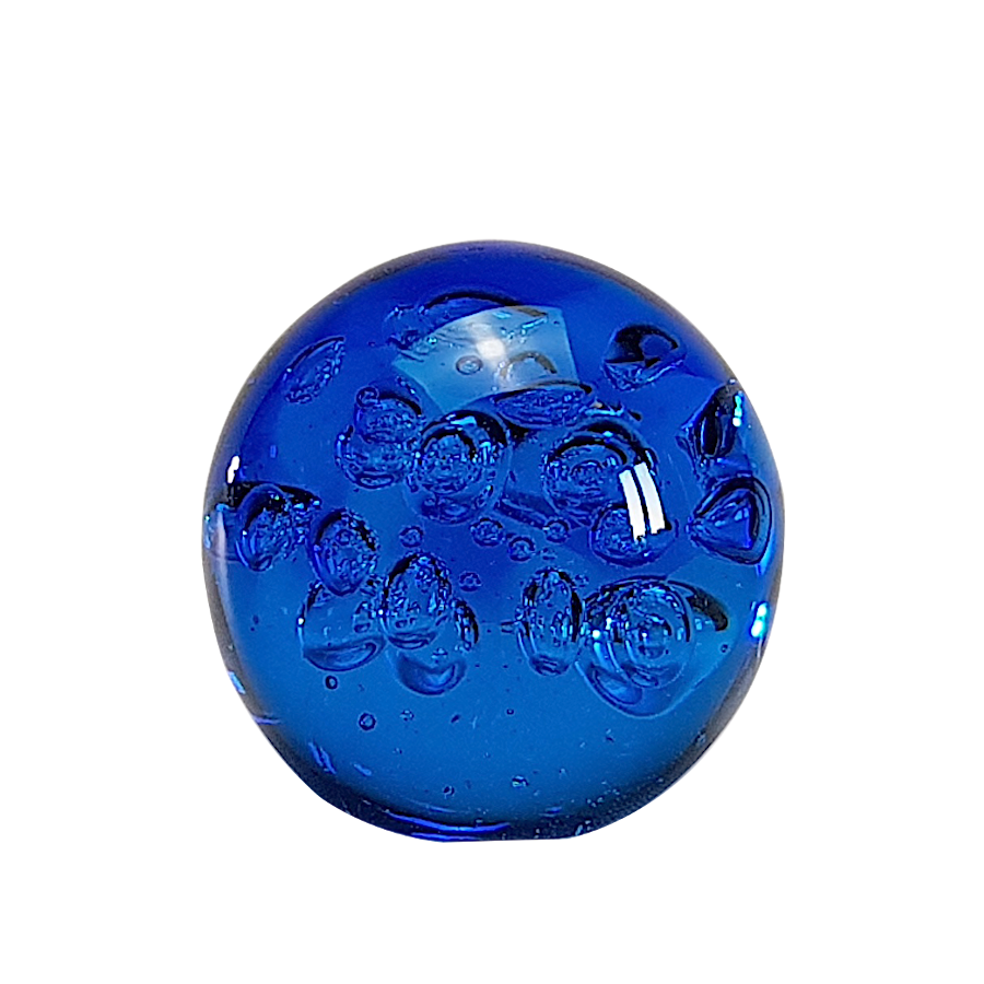 Presse-papier fond marin bleu D12,5 cm | Deco-Delight.com