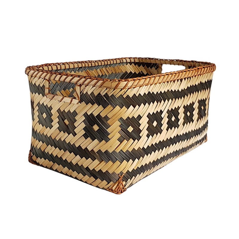 Set 2 paniers bambou noir naturel  | Deco-Delight.com