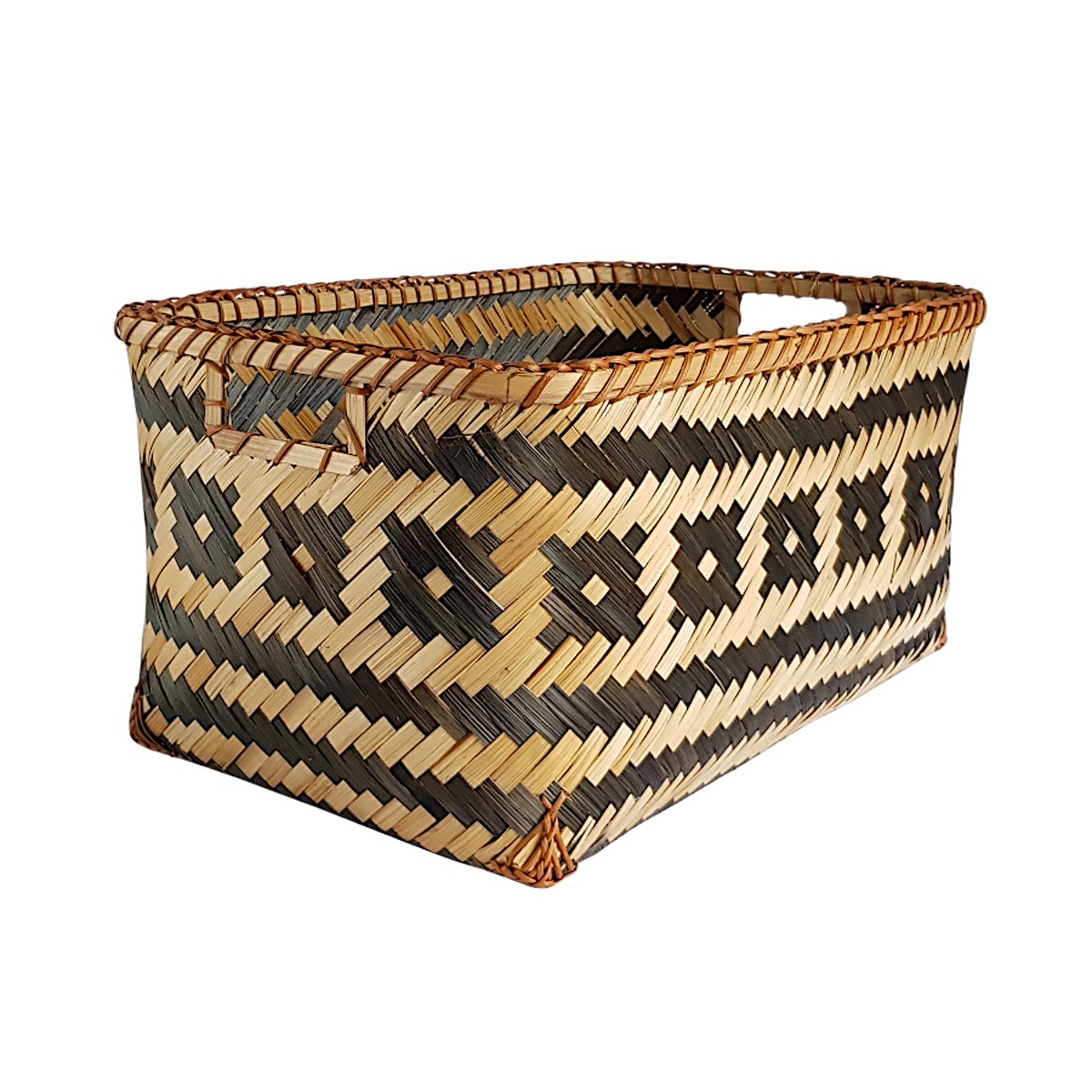 Set 2 paniers bambou noir naturel  | Deco-Delight.com