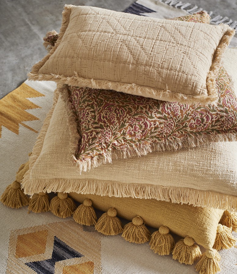 Housse de coussin 50x50 cm motif floral - Style Bohème