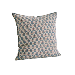 Housse de coussin 50x50 cm motif floral - Block print
