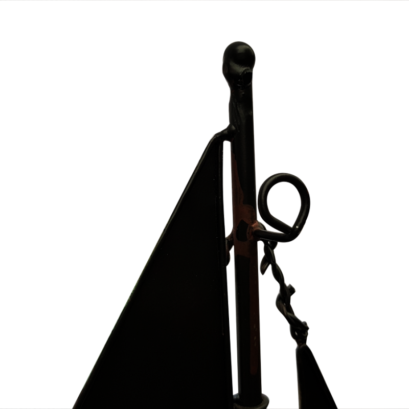 Déco murale bateau métal blanc et bleu  | Deco-Delight.com