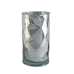 Vase géométrique turquoise mercurisé  | Deco-Delight.com