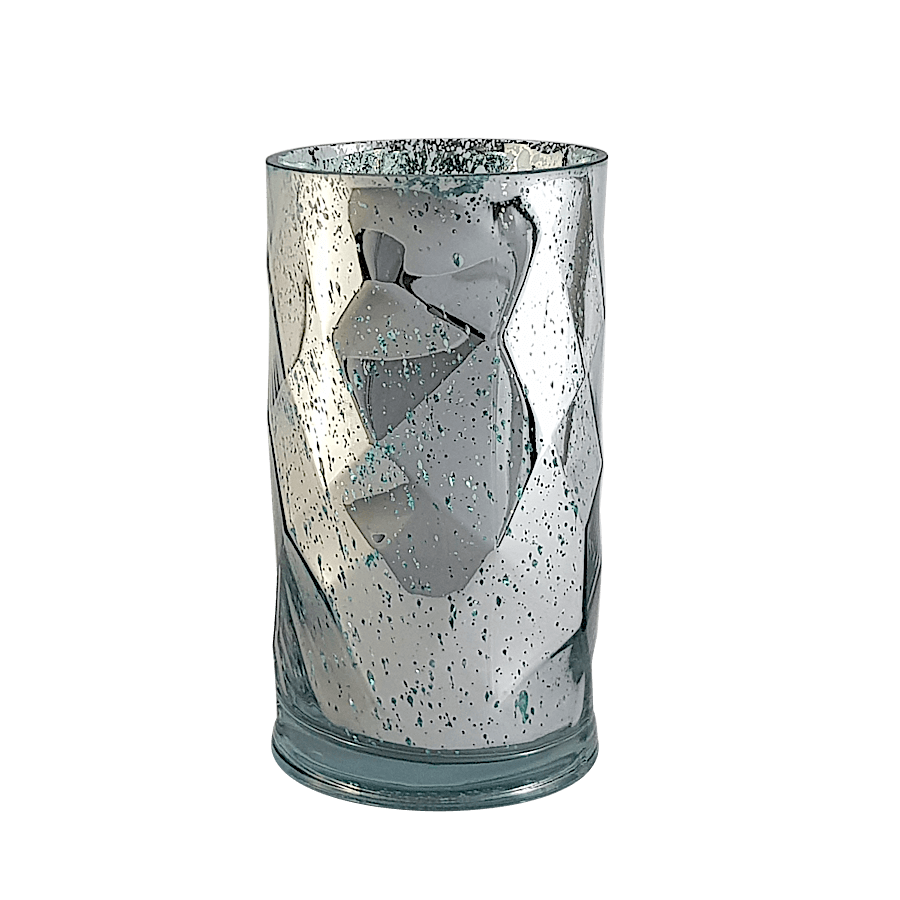 Vase géométrique turquoise mercurisé  | Deco-Delight.com
