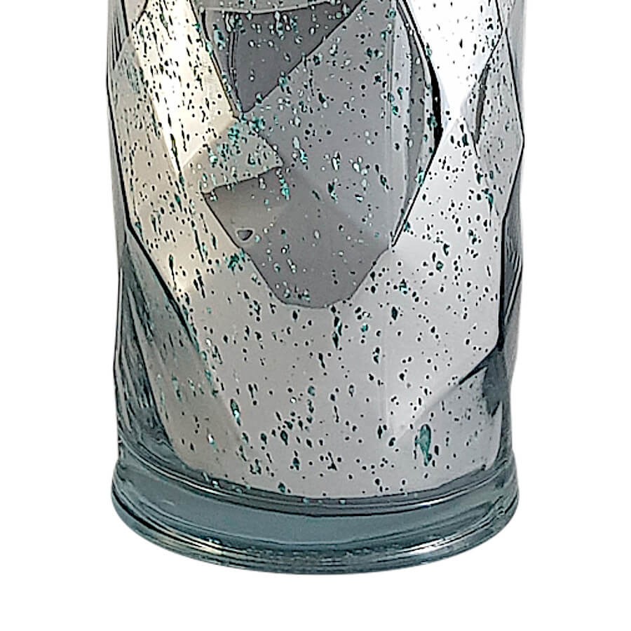 Vase géométrique turquoise mercurisé  | Deco-Delight.com
