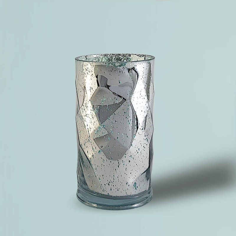Vase géométrique turquoise mercurisé  | Deco-Delight.com Vase géométrique turquoise mercurisé  | Deco-Delight.com