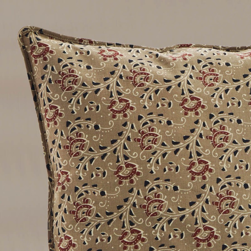 Housse de coussin 50x50 cm Block print indien  | Deco-Delight.com