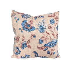 Coussin fleurs bohème turquoise 45x45 cm  | Deco-Delight.com