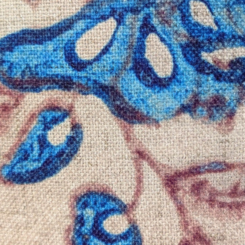 Coussin fleurs bohème turquoise 45x45 cm  | Deco-Delight.com