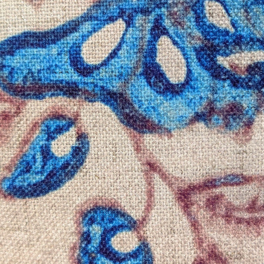 Coussin fleurs bohème turquoise 45x45 cm  | Deco-Delight.com