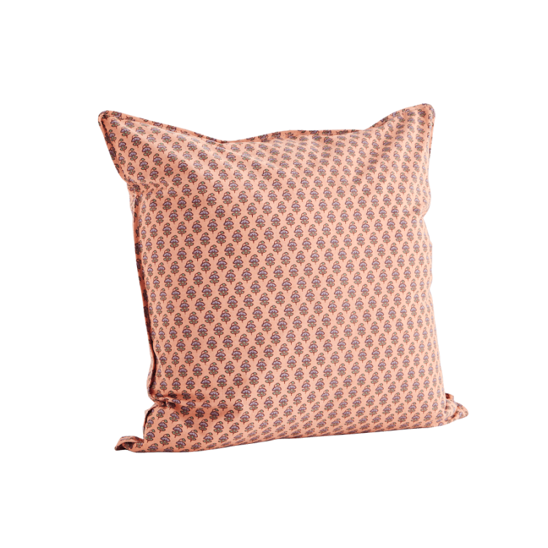 Housse de coussin rose 50x50 cm fleur violette | Deco-Delight.com