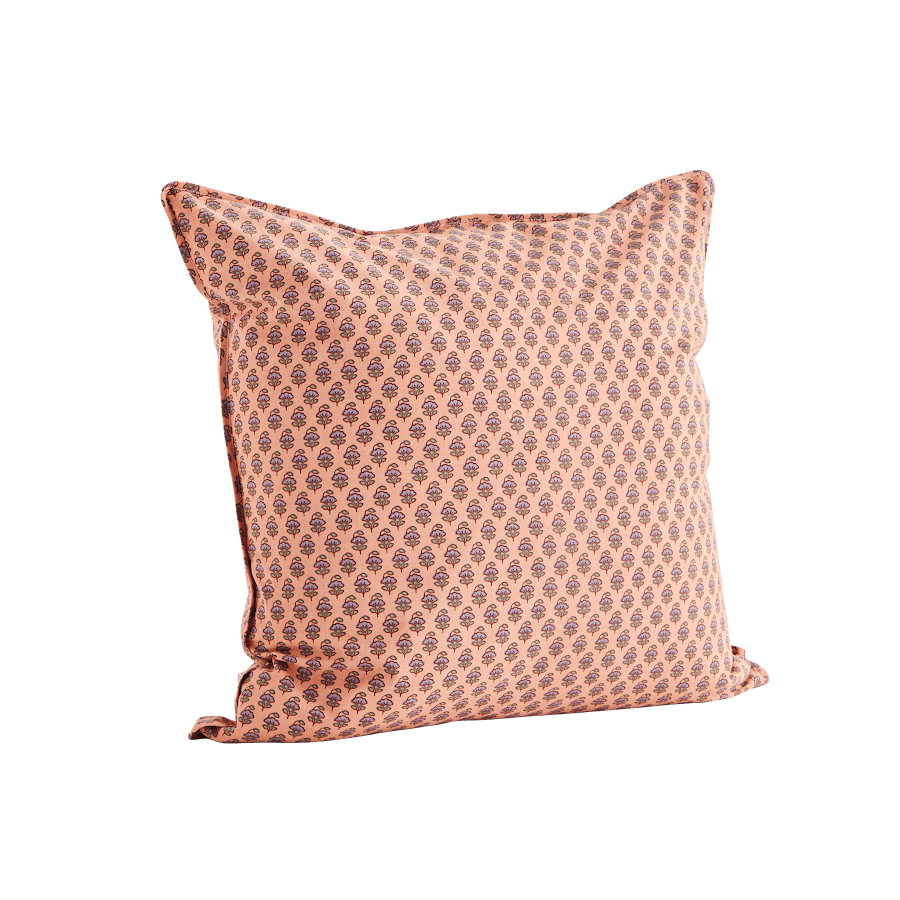 Housse de coussin rose 50x50 cm fleur violette | Deco-Delight.com
