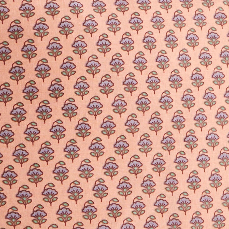 Housse de coussin rose 50x50 cm fleur violette | Deco-Delight.com