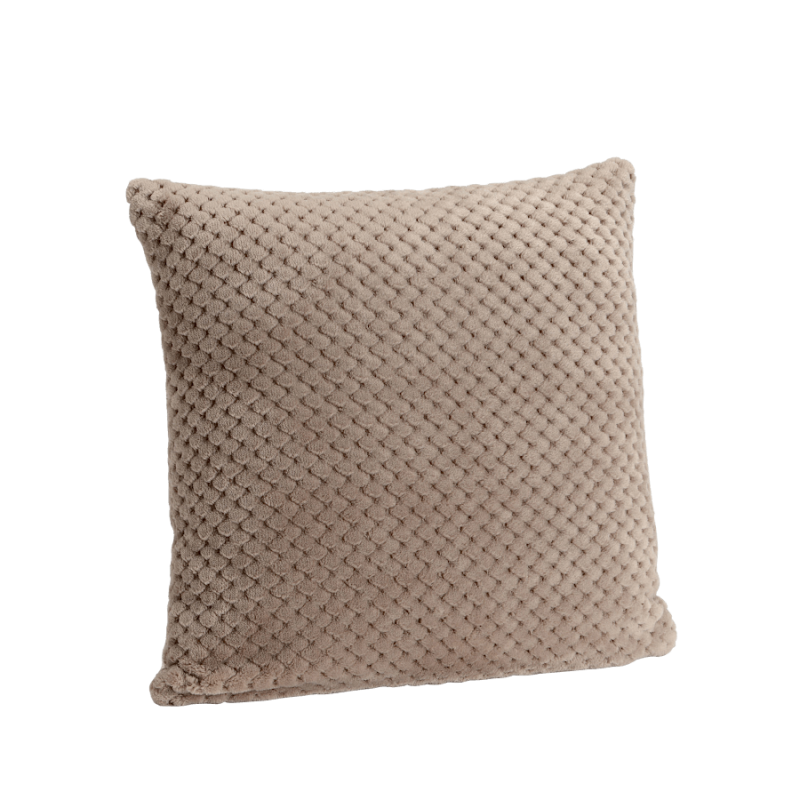 Coussin Alvéoles couleur taupe 40x40 cm | Deco-Delight.com