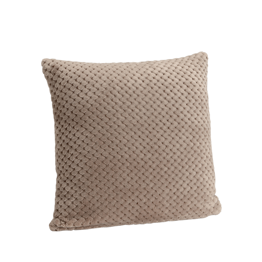 Coussin Alvéoles couleur taupe 40x40 cm | Deco-Delight.com