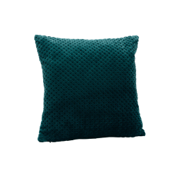 Coussin Alvéoles carré 40x40 cm - Vert Émeraude | Deco-Delight.com