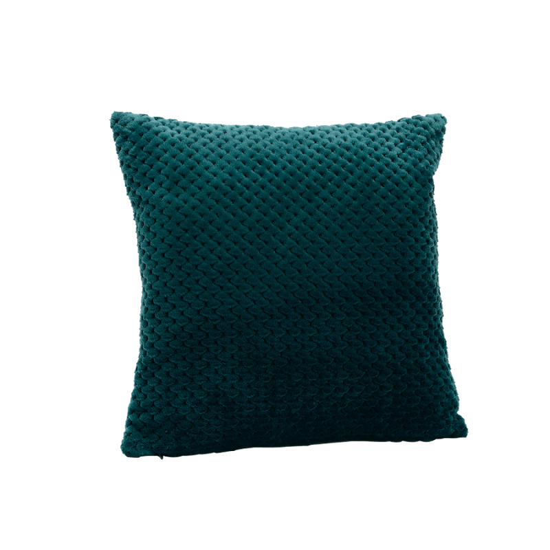 Coussin Alvéoles carré 40x40 cm - Vert Émeraude | Deco-Delight.com