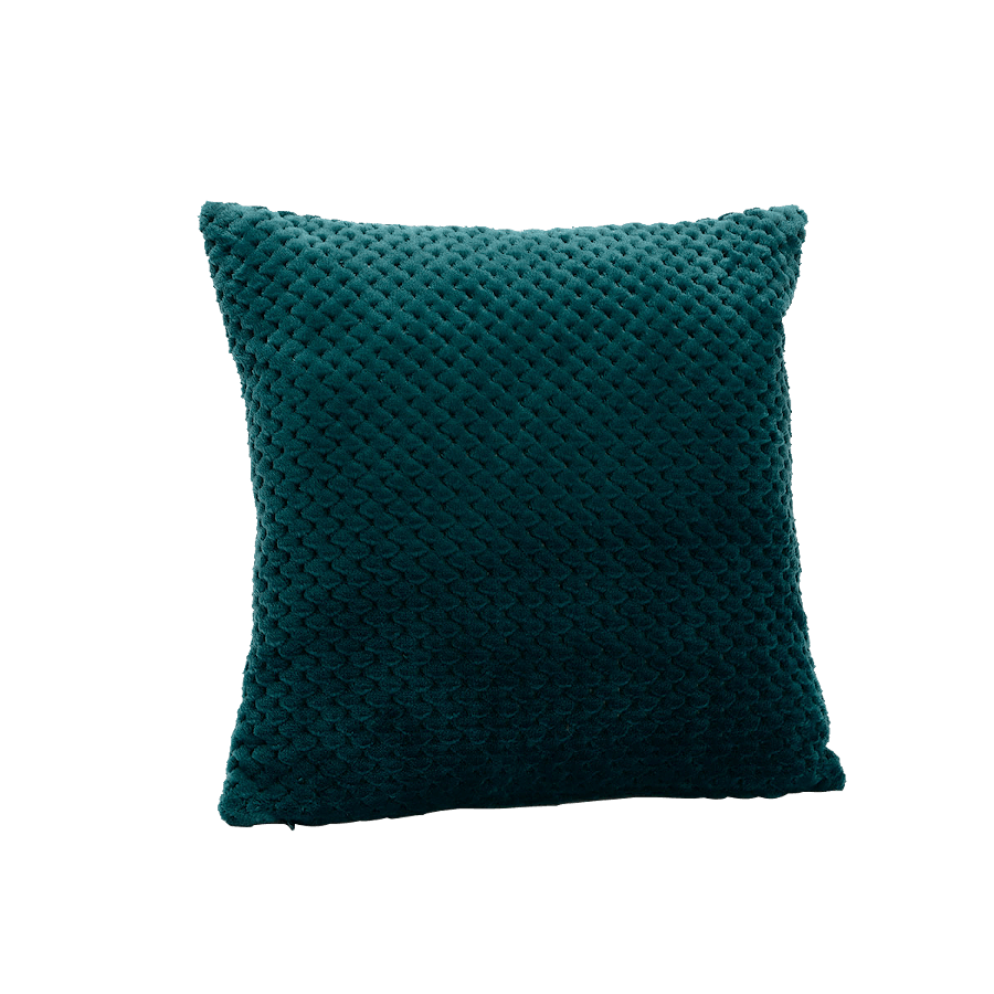 Coussin Alvéoles carré 40x40 cm - Vert Émeraude | Deco-Delight.com