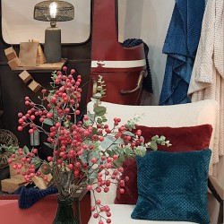 Coussin Alvéoles carré 40x40 cm - Vert Émeraude | Deco-Delight.com