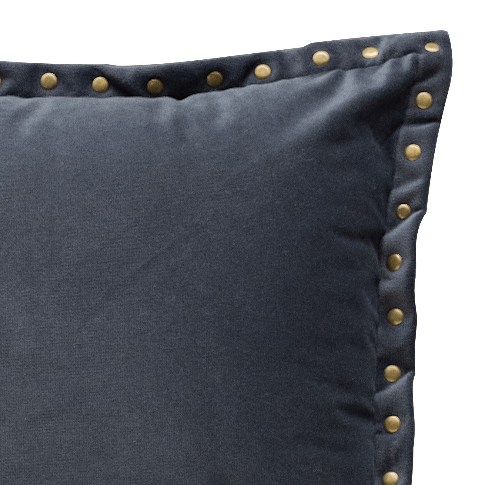 Coussin gris orné de clous dorés 45x45 cm | Deco-Delight.com