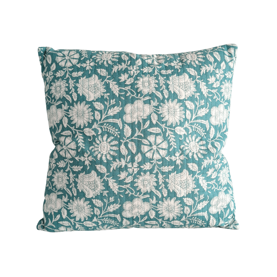 Coussin rectangulaire imprimé fleuri 45x34 cm | Deco-Delight.com