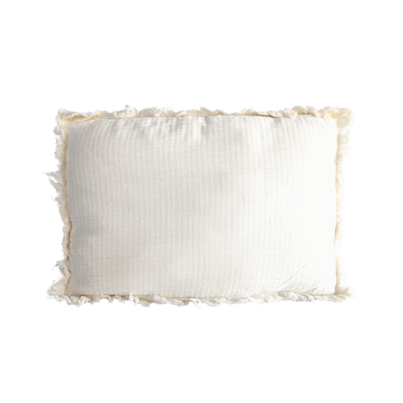 Coussin rectangulaire à franges 40x60 cm