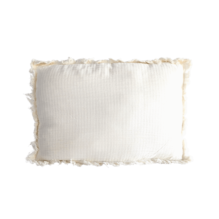 Coussin rectangulaire à franges 40x60 cm