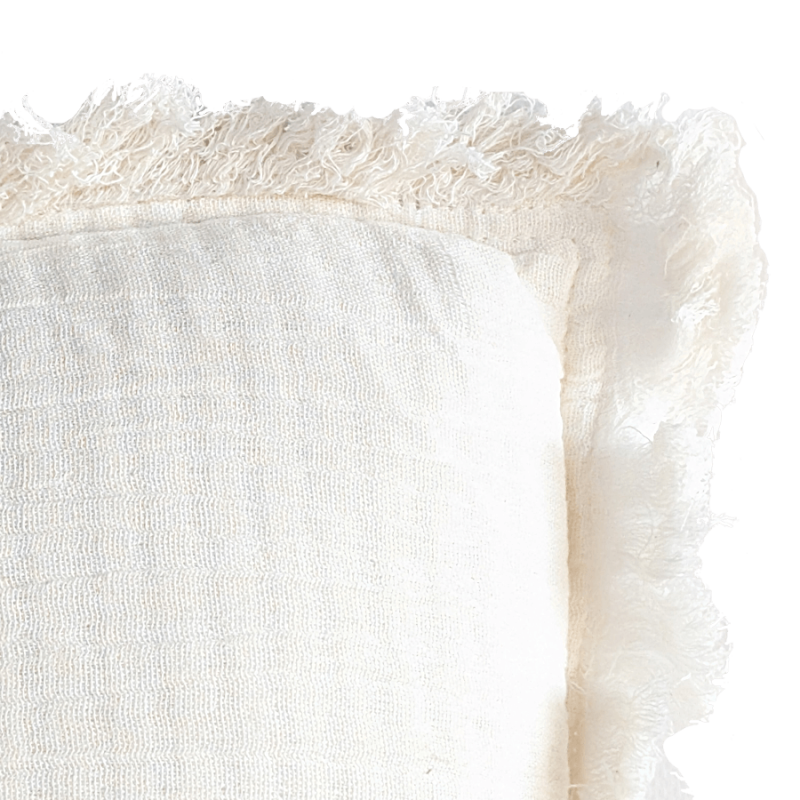 Coussin rectangulaire à franges 40x60 cm