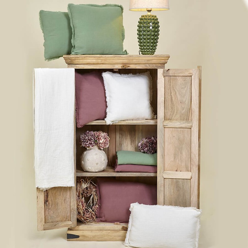 Coussin rectangulaire à franges 40x60 cm