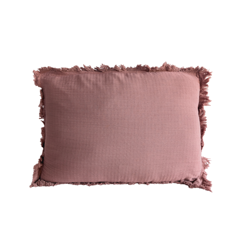 Coussin rectangulaire à franges 40x60 cm