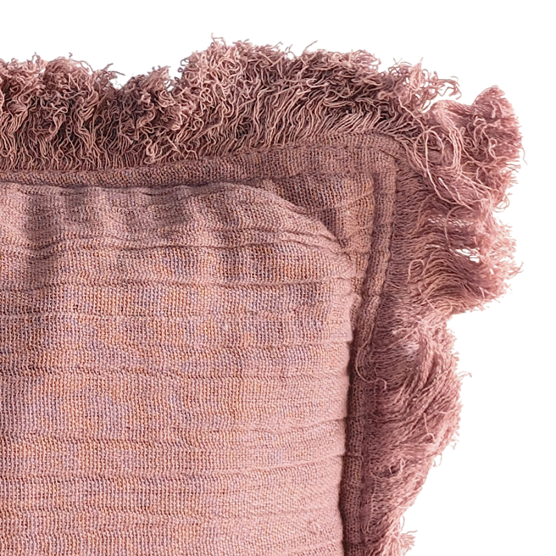 Coussin rectangulaire à franges 40x60 cm