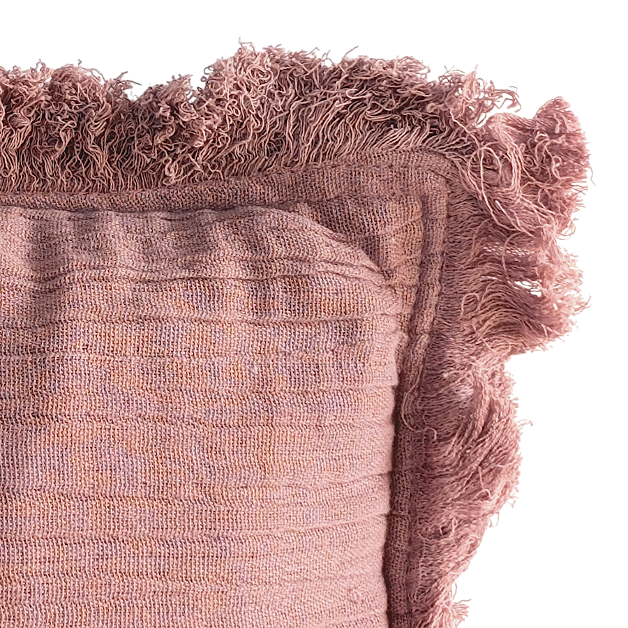 Coussin rectangulaire à franges 40x60 cm