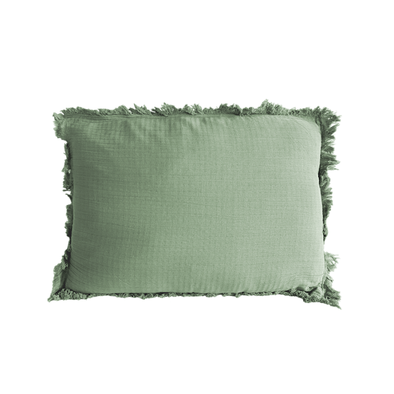 Coussin rectangulaire à franges 40x60 cm