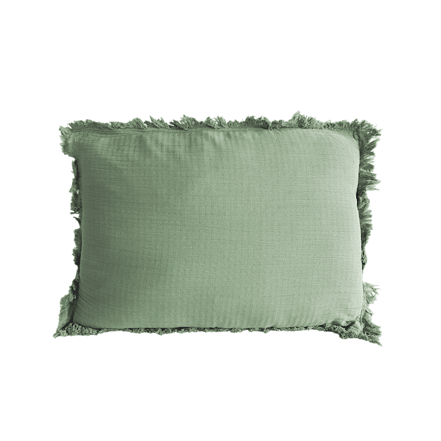 Coussin rectangulaire à franges 40x60 cm